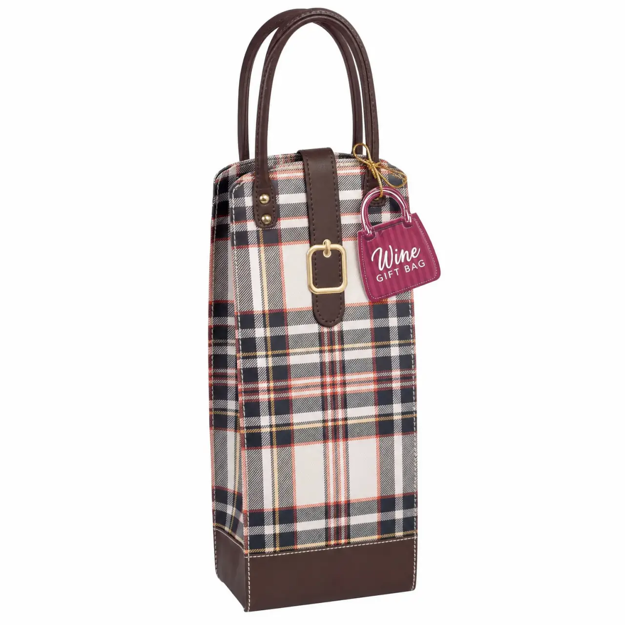 Plaid Purse Wine Gift Bag