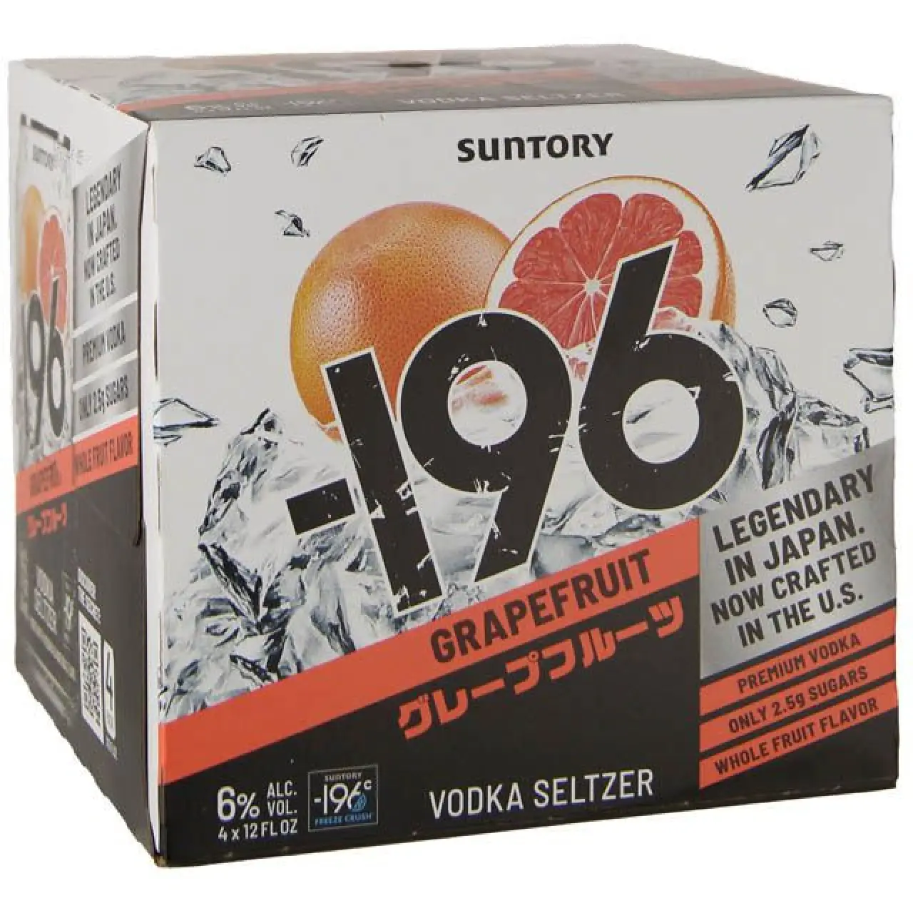 -196 Grapefruit Vodka Seltzer 4 Pack 355ml