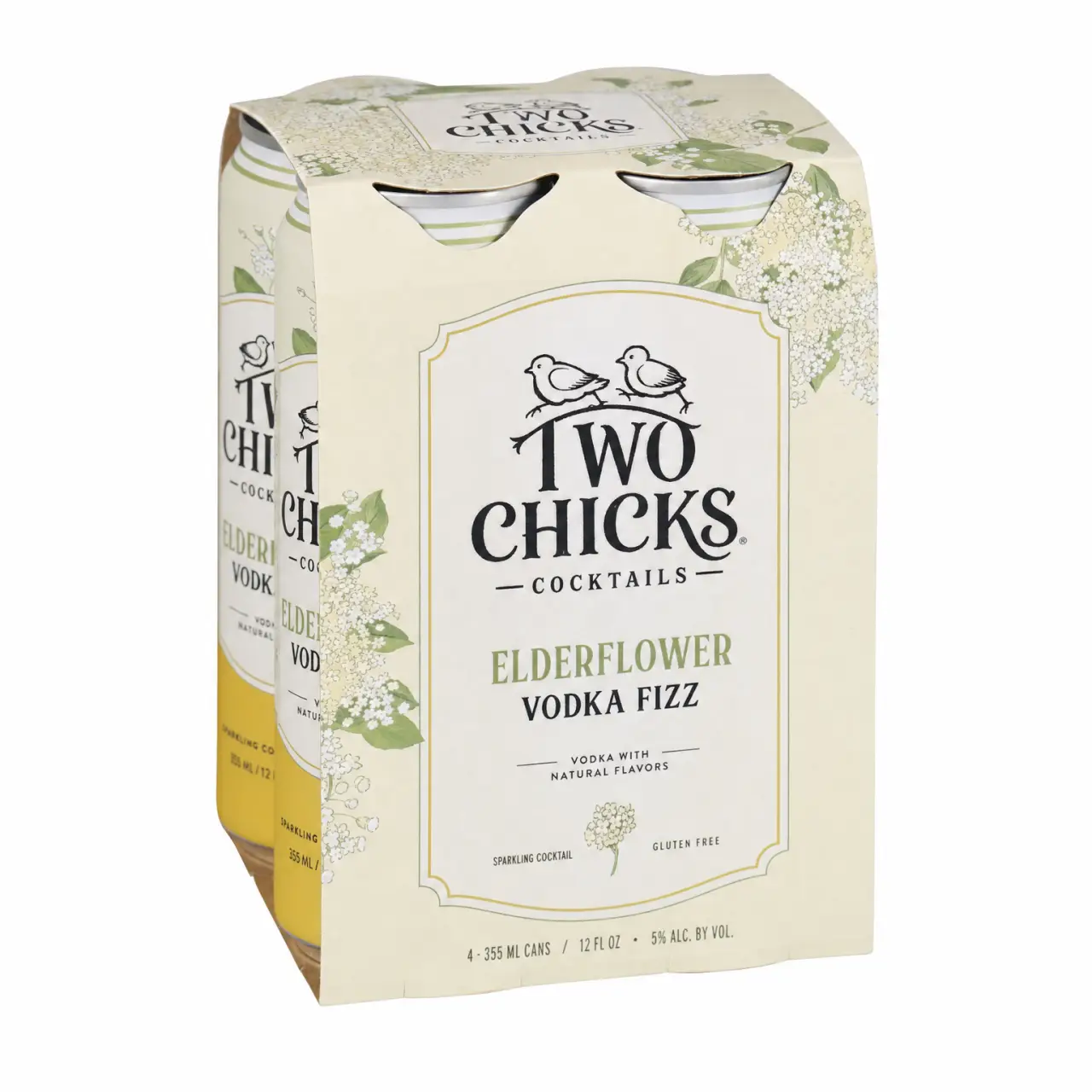 Two Chicks Elderflower Vodka Fizz 4pk 355ml