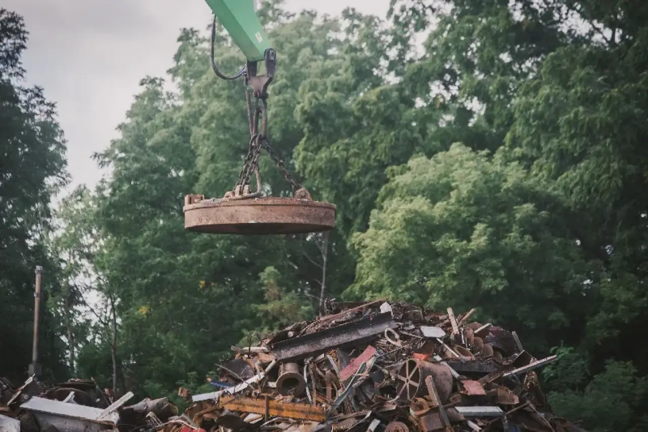 different metals in scrapyard