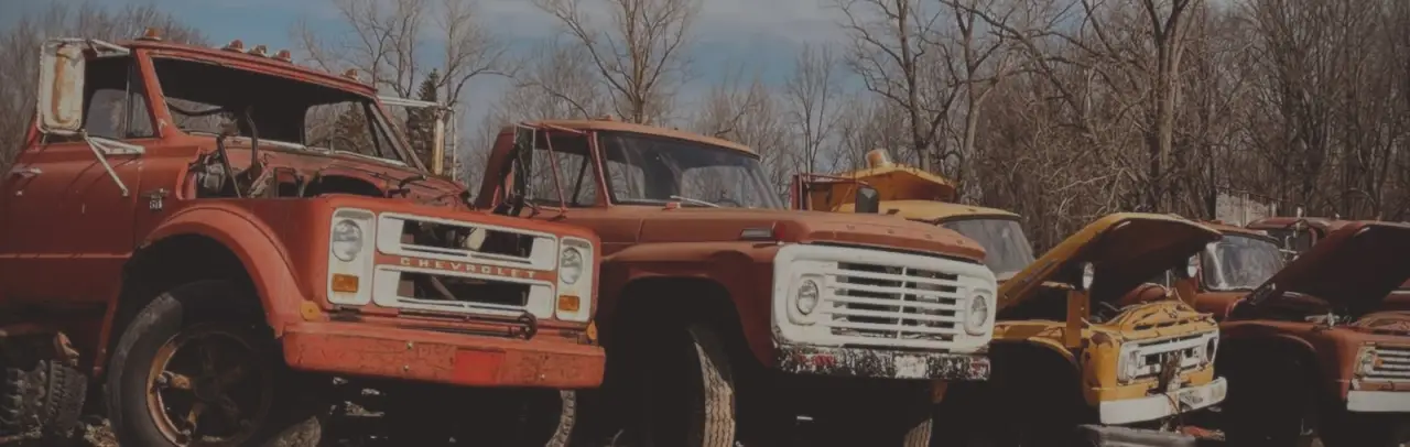 four salvage vehicles