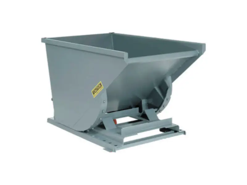 grey metal dump hopper