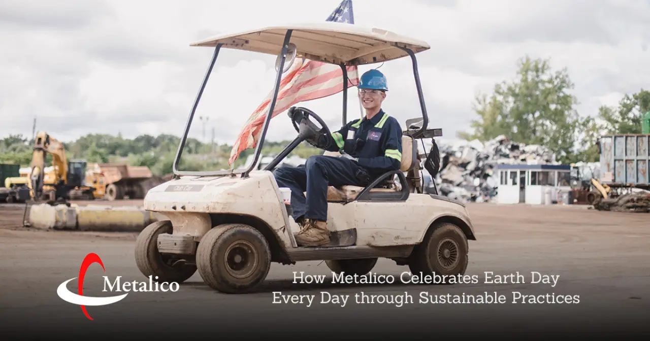 metalico employee driving a golf cart