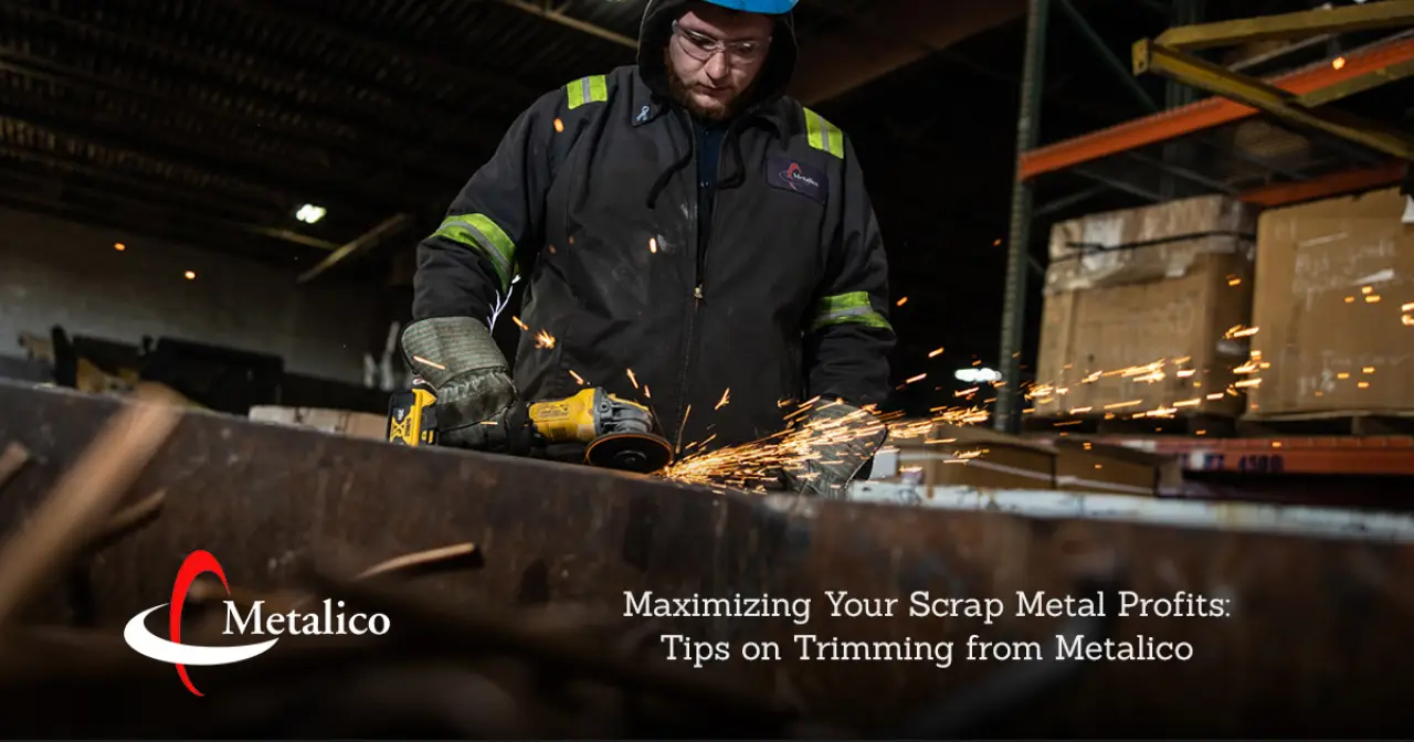 metalico employee grinding metal