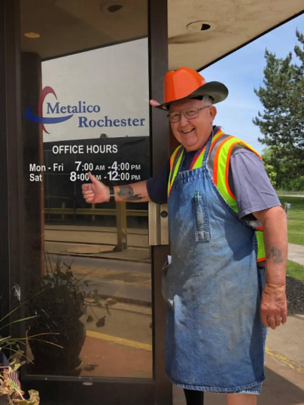 man posing with metalico office hours