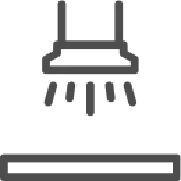 A simple black padlock icon above a gray rectangle.