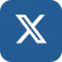 Blue X Twitter logo