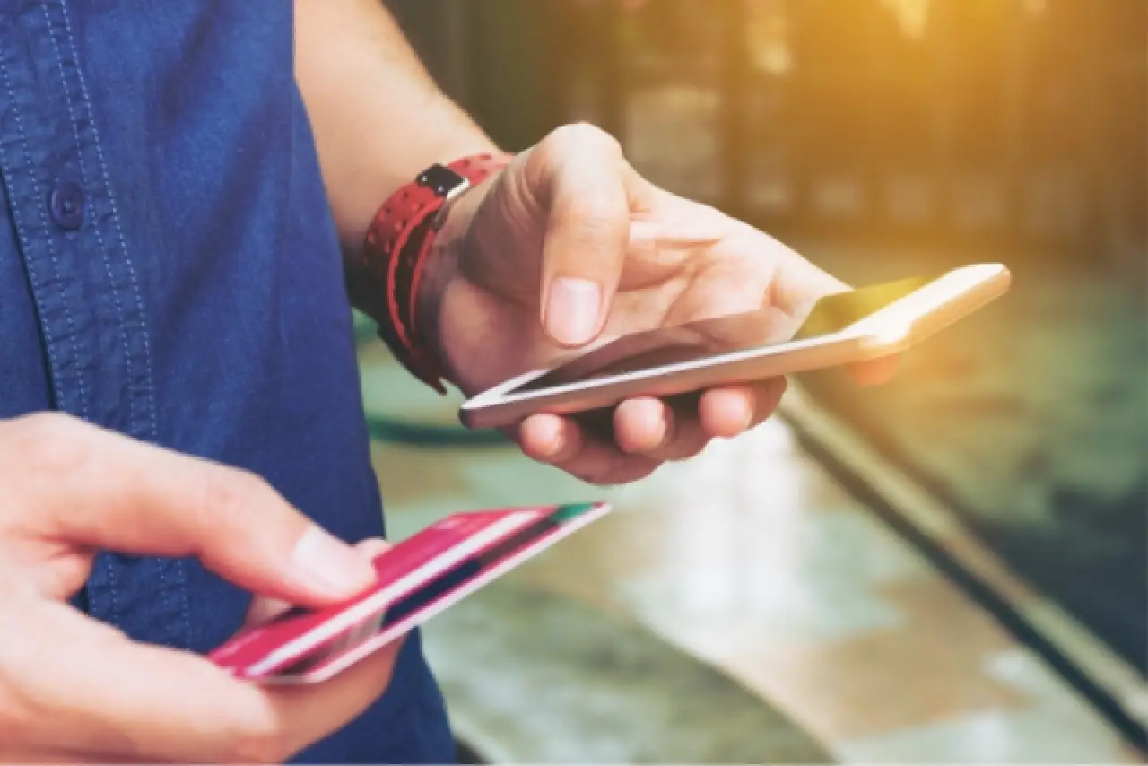 person using phone