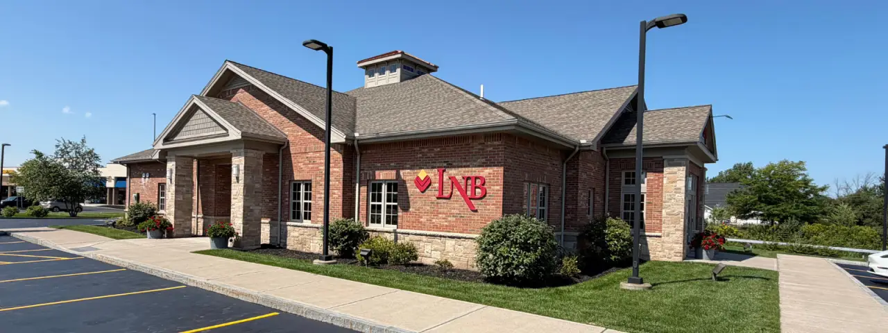 Lyons National Bank branch building in Canandaigua, New York.