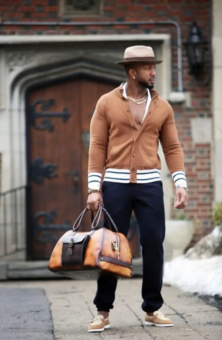 Adrian Jules client wearing a custom tailored suit