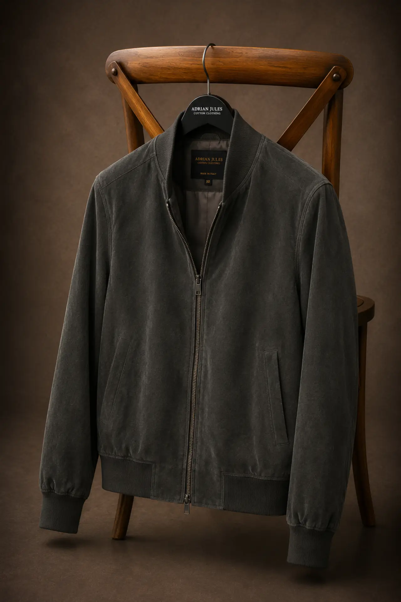 The Suede Asfalto Bomber Jacket