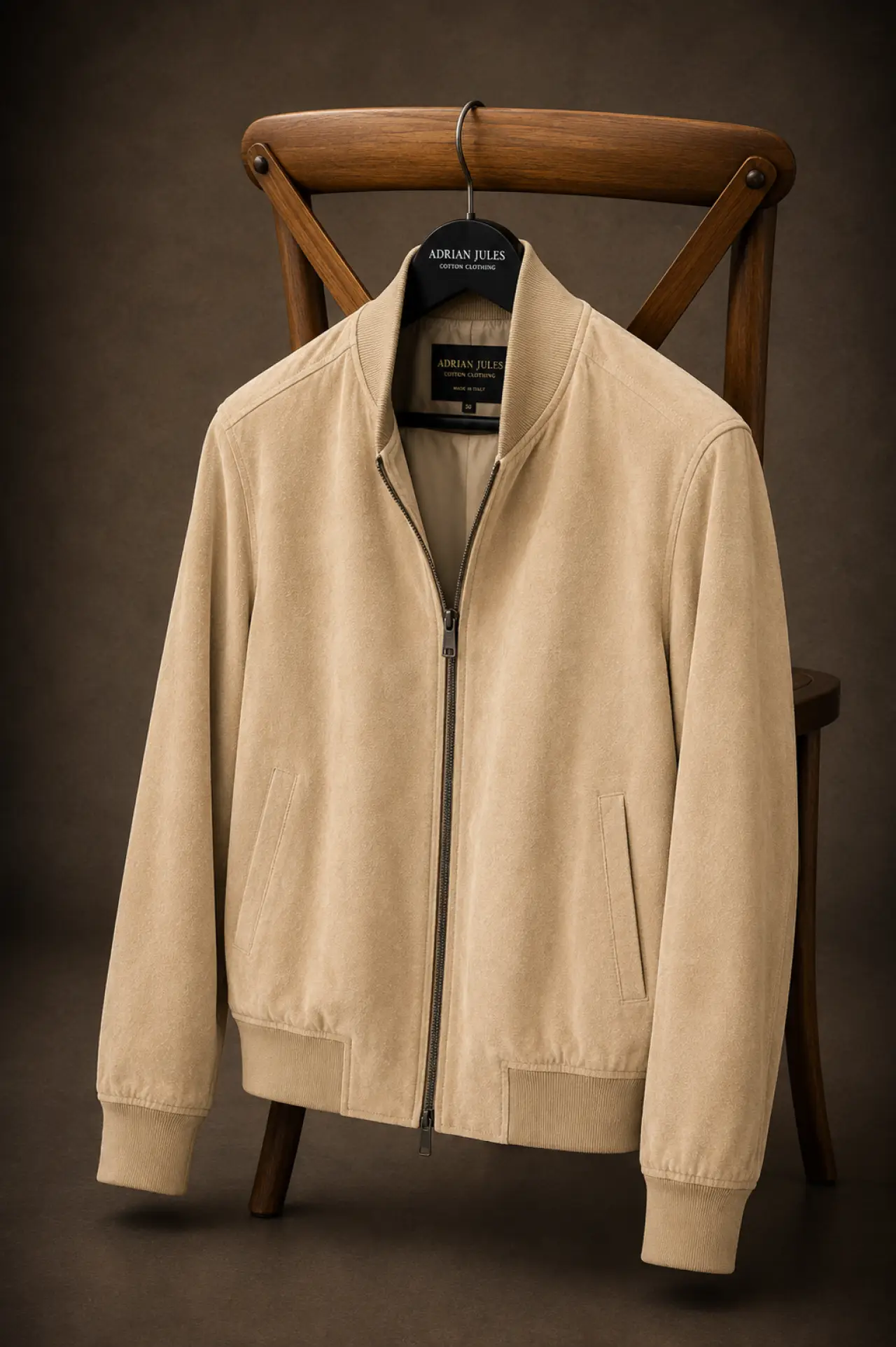 The Suede Custard Bomber Jacket