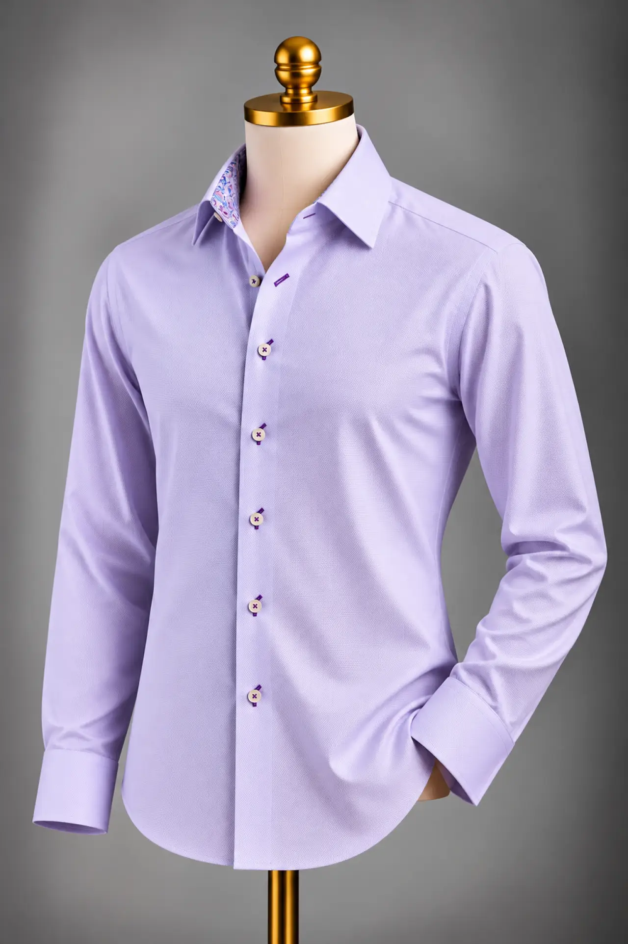 The Lavender Jacquard Twill Imported Cotton Shirt