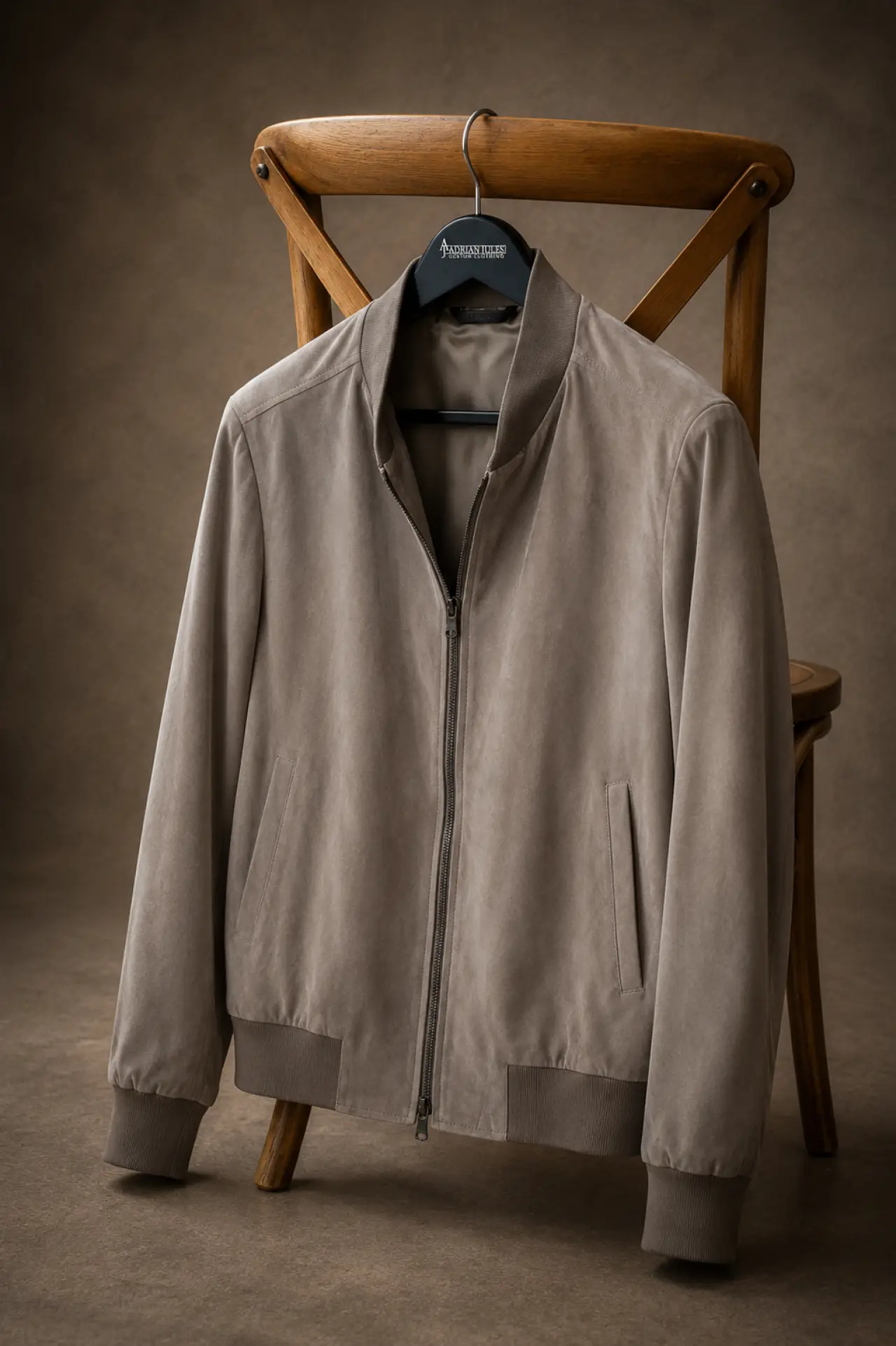 The Milano Tortora Suede Jacket