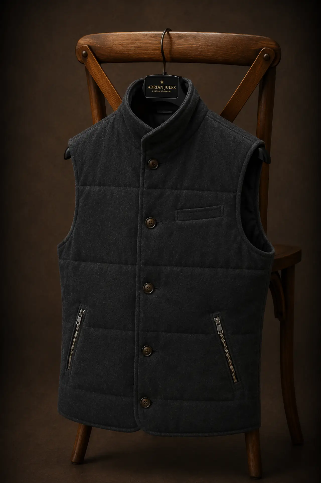 The Reversible Suede Asfalto Gilet
