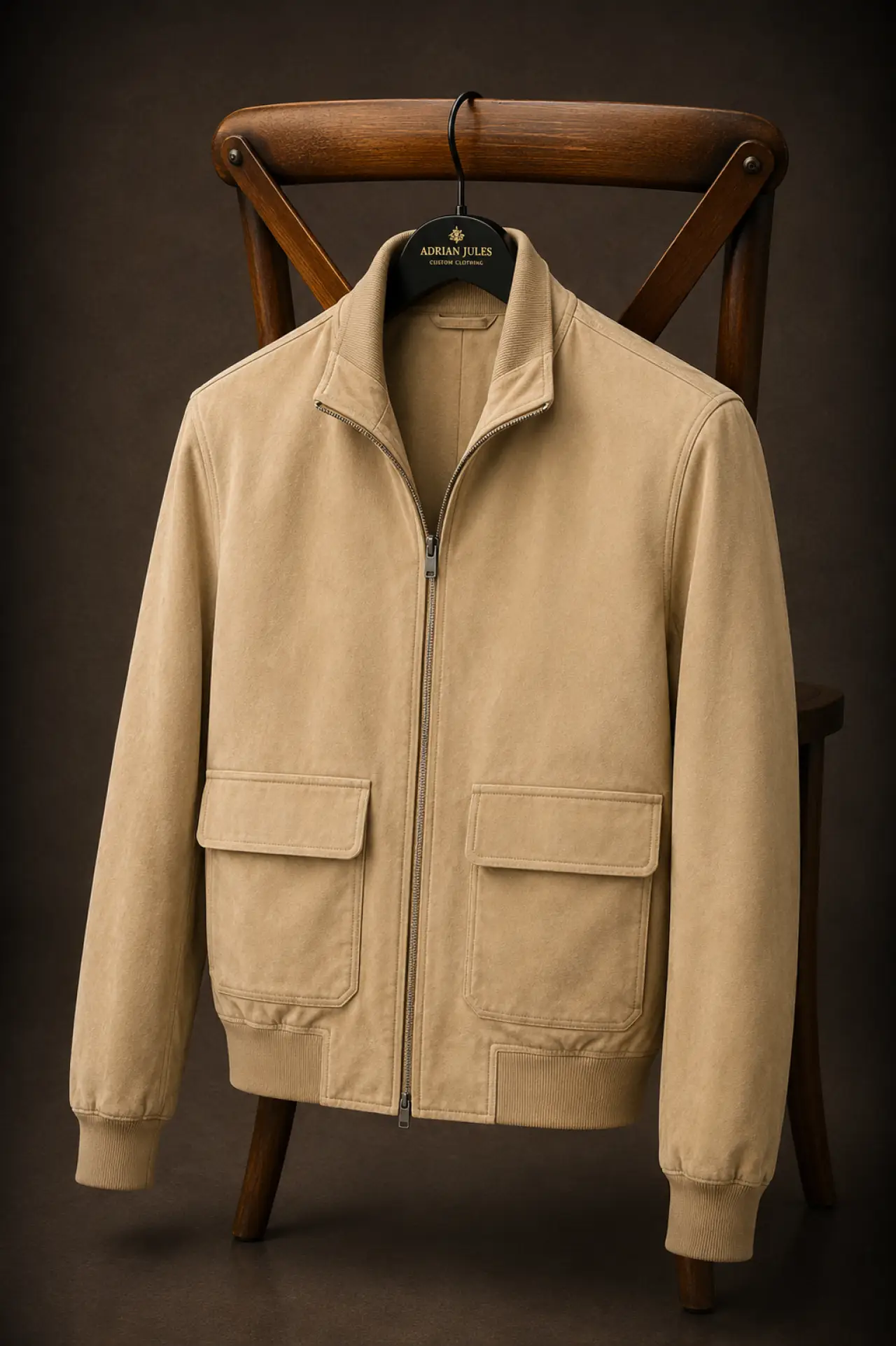 The Suede Custard Cargo Bomber