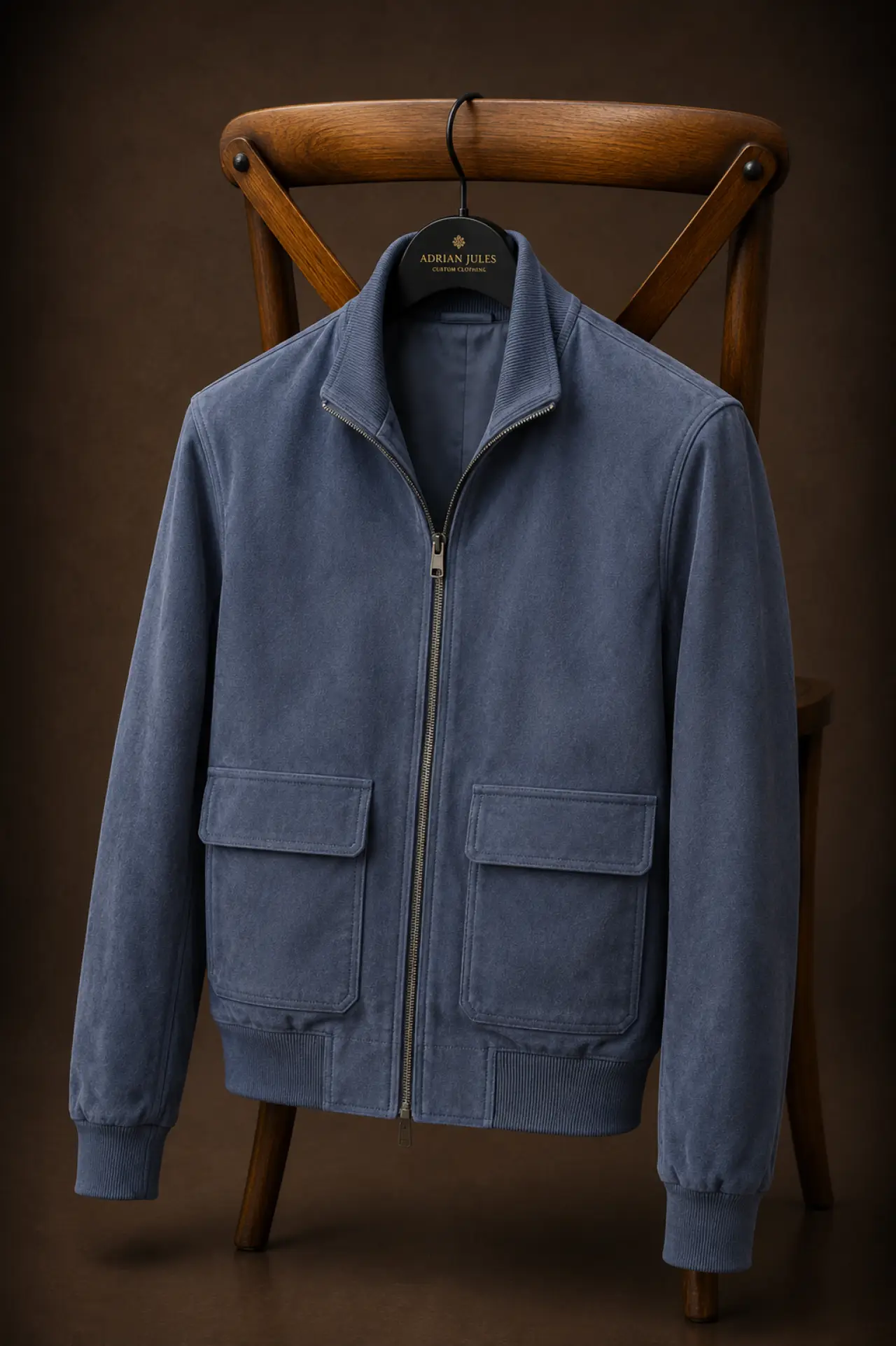The Suede Zaffiro Cargo Bomber