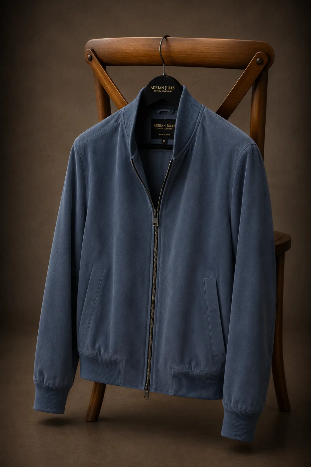 The Suede Zaffiro Bomber Jacket