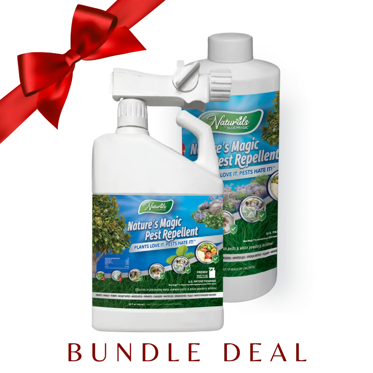 BUNDLE DEAL • Naturals by Blue Magic™ | PreMix Hose Attachment Bottle, 32oz + Refill