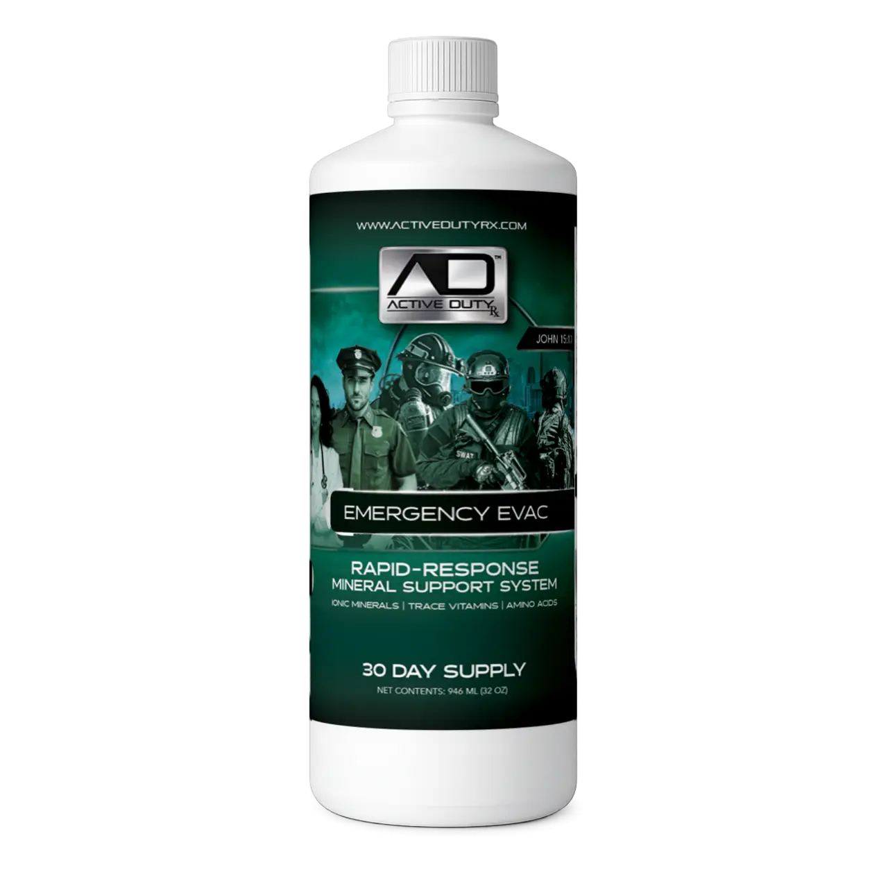 Active Duty RX™ Emergency Evac – Rapid Response Mineral Support