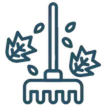 rake and leaves icon