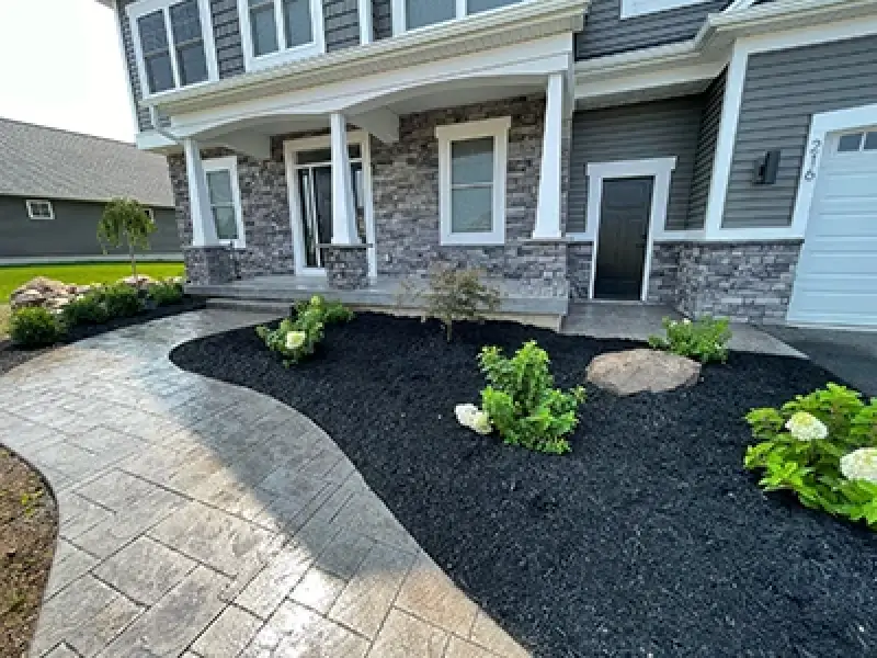 new mulch and plants