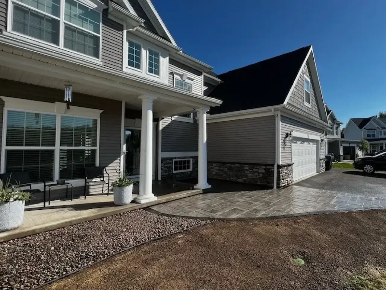 new front walkway and landscaping