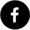 White Facebook f logo in a black square with rounded corners.