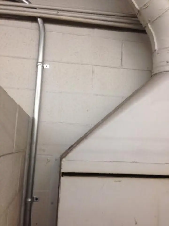professionally cleaned walls and vent