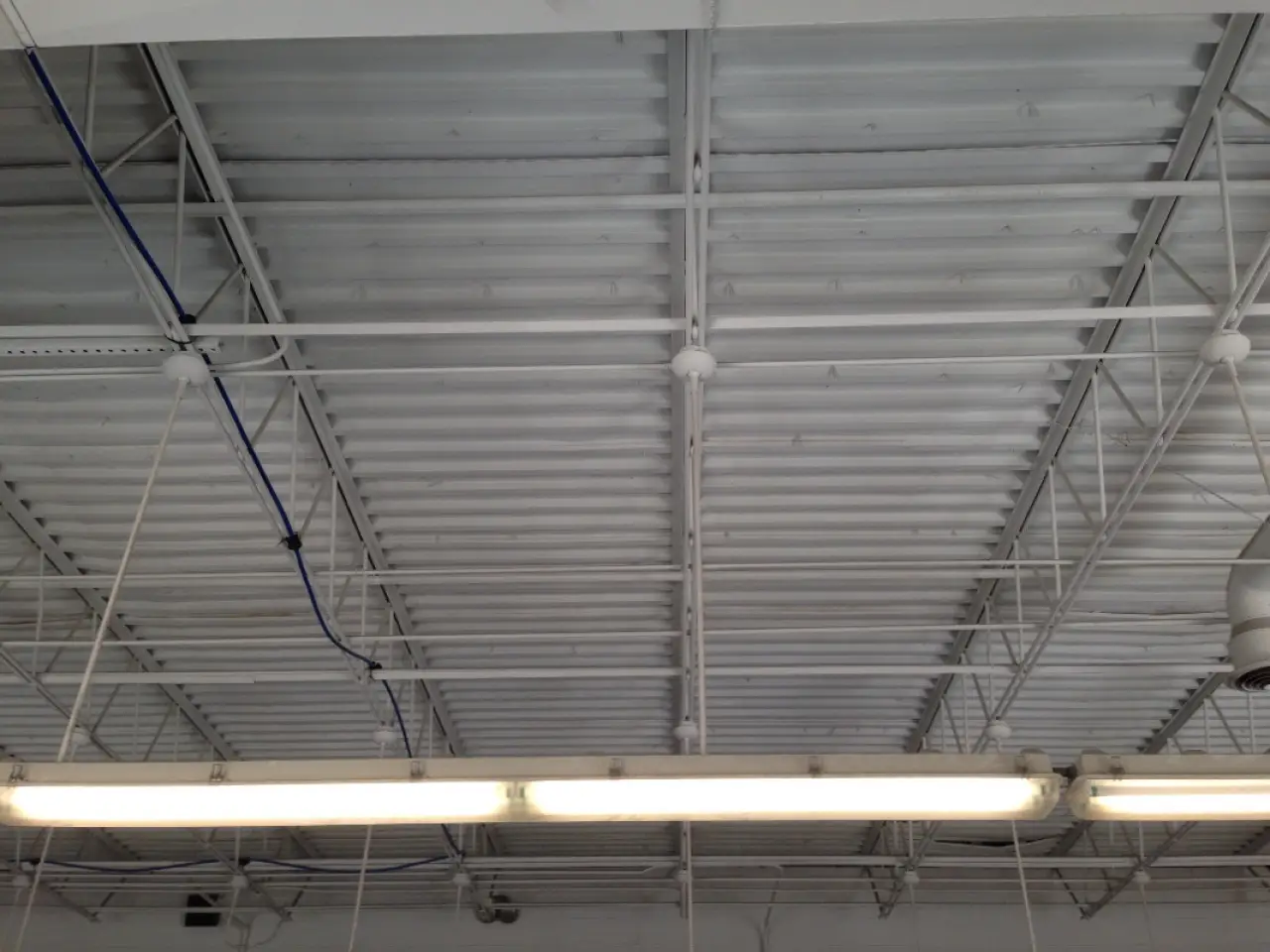 professionally cleaned commercial ceiling