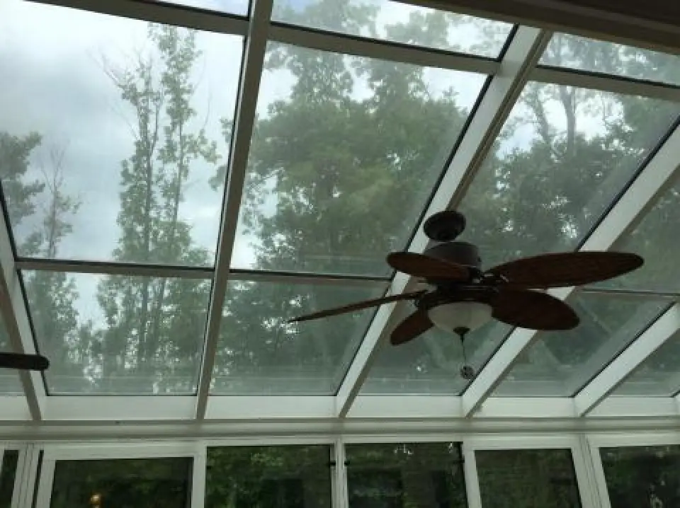 professionally cleaned high rise sky light windows