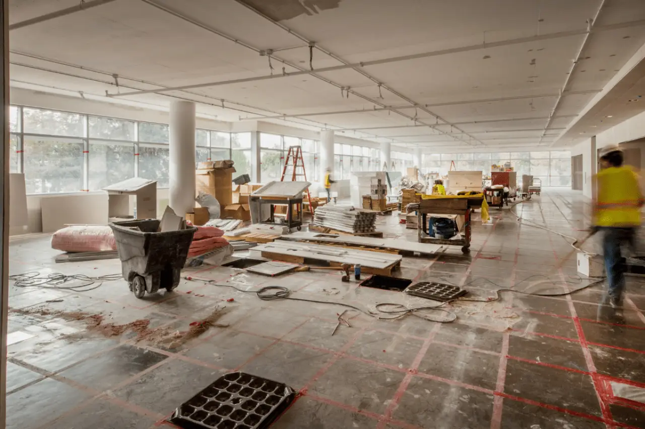 mid-construction mess