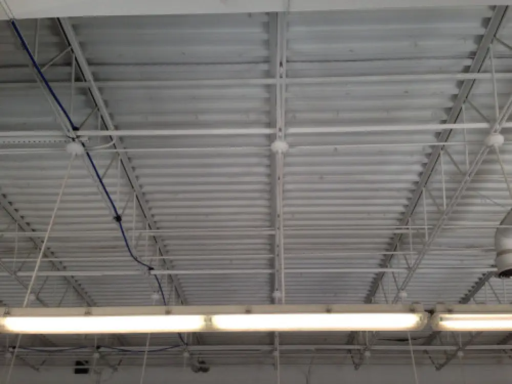 professionally cleaned commercial ceiling