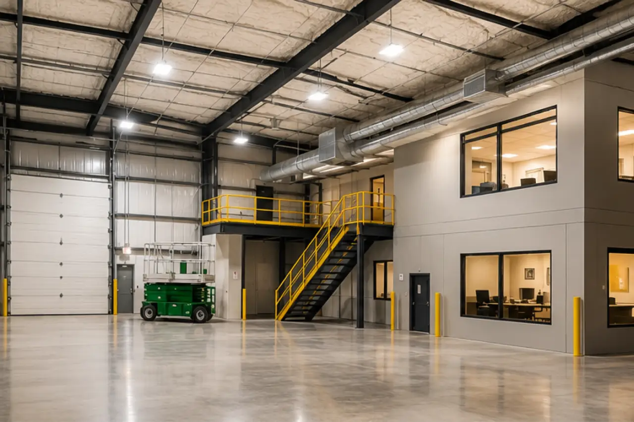 NOCO insulation installation in a commercial warehouse