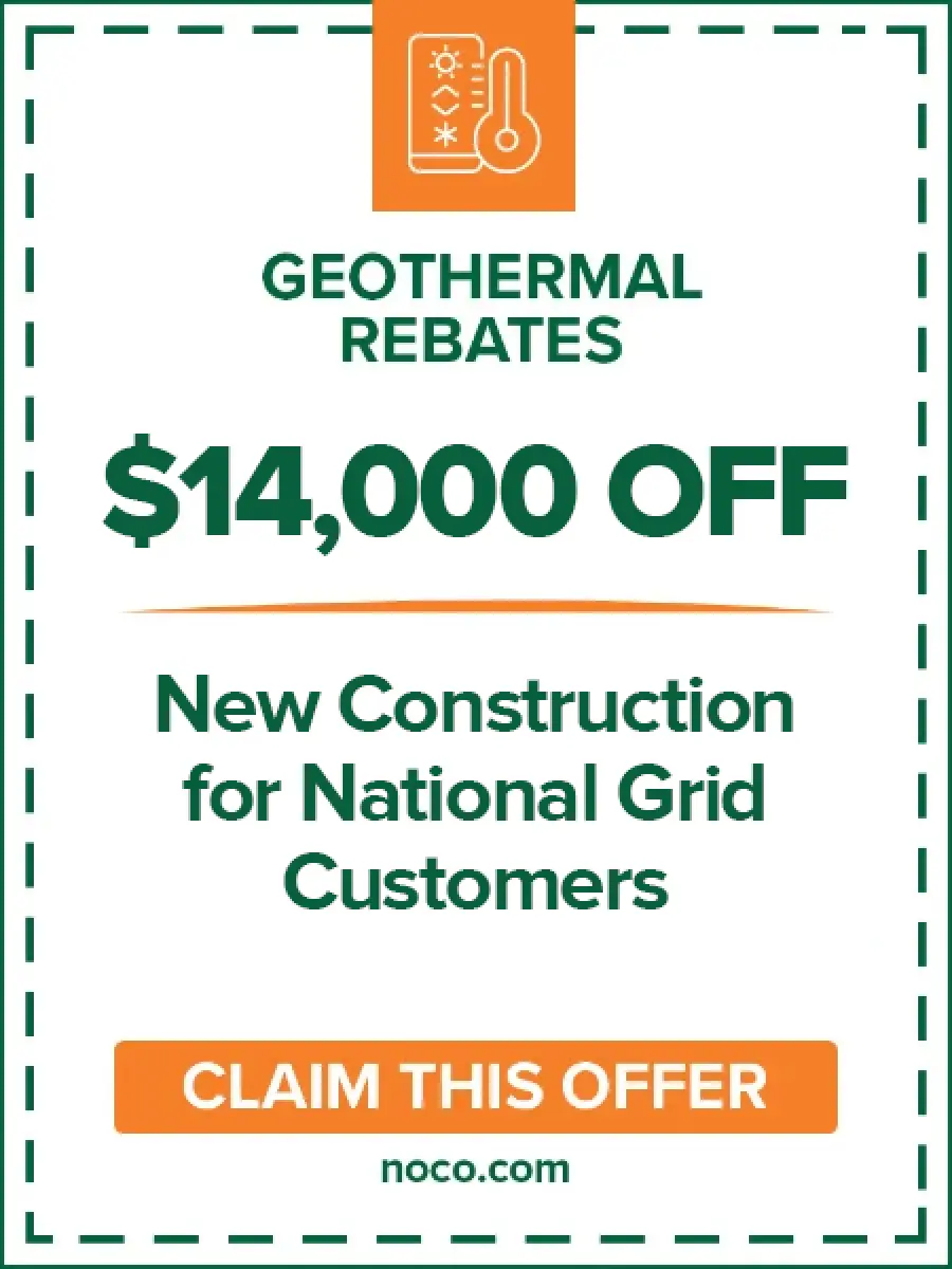 $14,000 off geothermal rebates for National Grid new construction customers