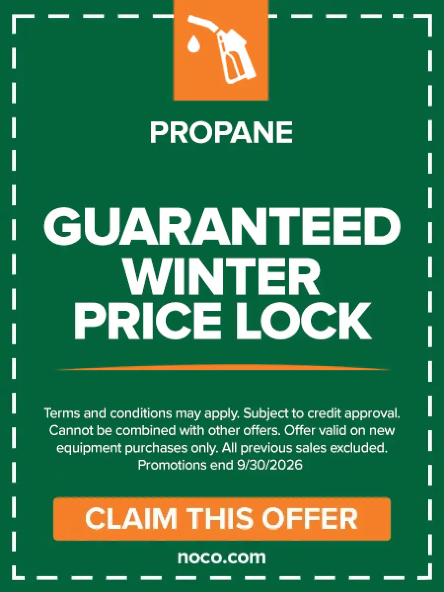 Guaranteed winter price lock; claim offer at noco.com by 8/31/2026.