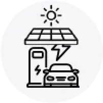 solar and EV charging icon