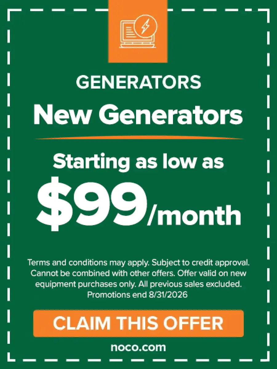 Ad for new generators: 99/month. Offer details and end date. Claim This Offer button.