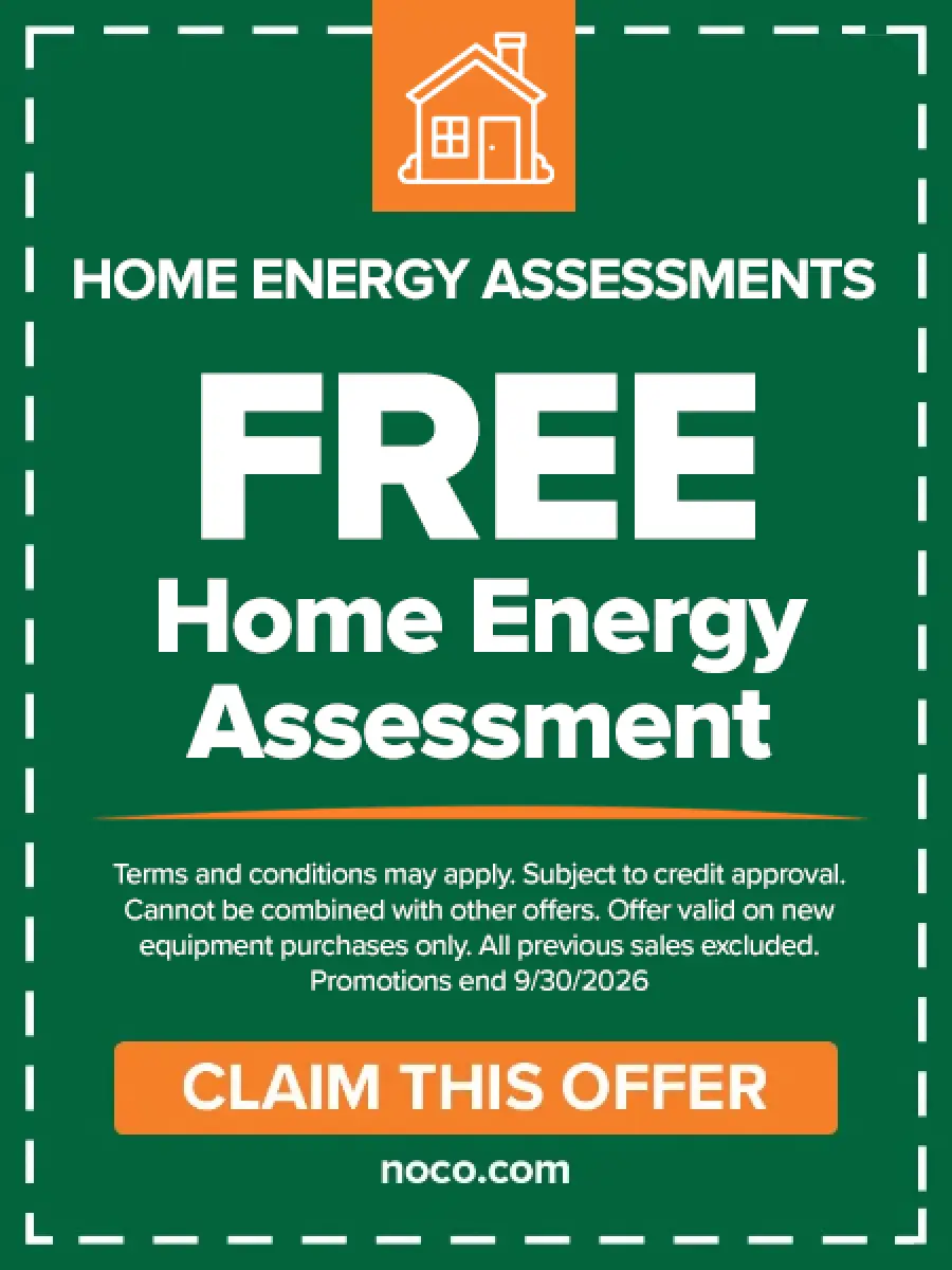 Free home energy assessment coupon; offer ends 9/30/2026