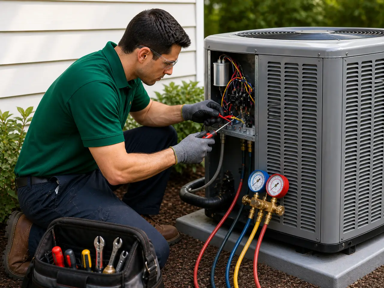 NOCO Heating and Cooling AC repair technician