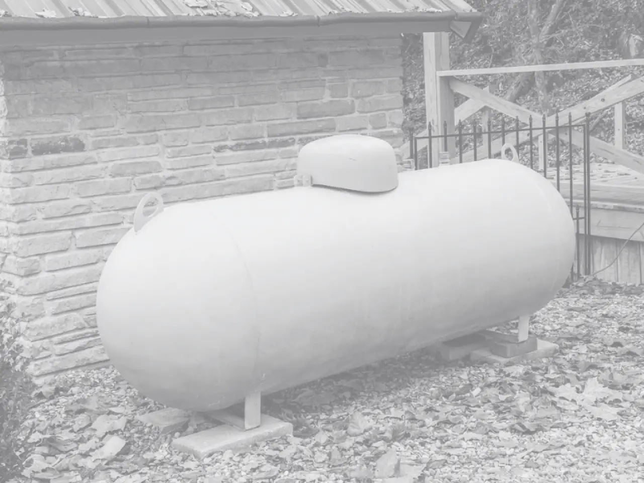 propane tank outside a home