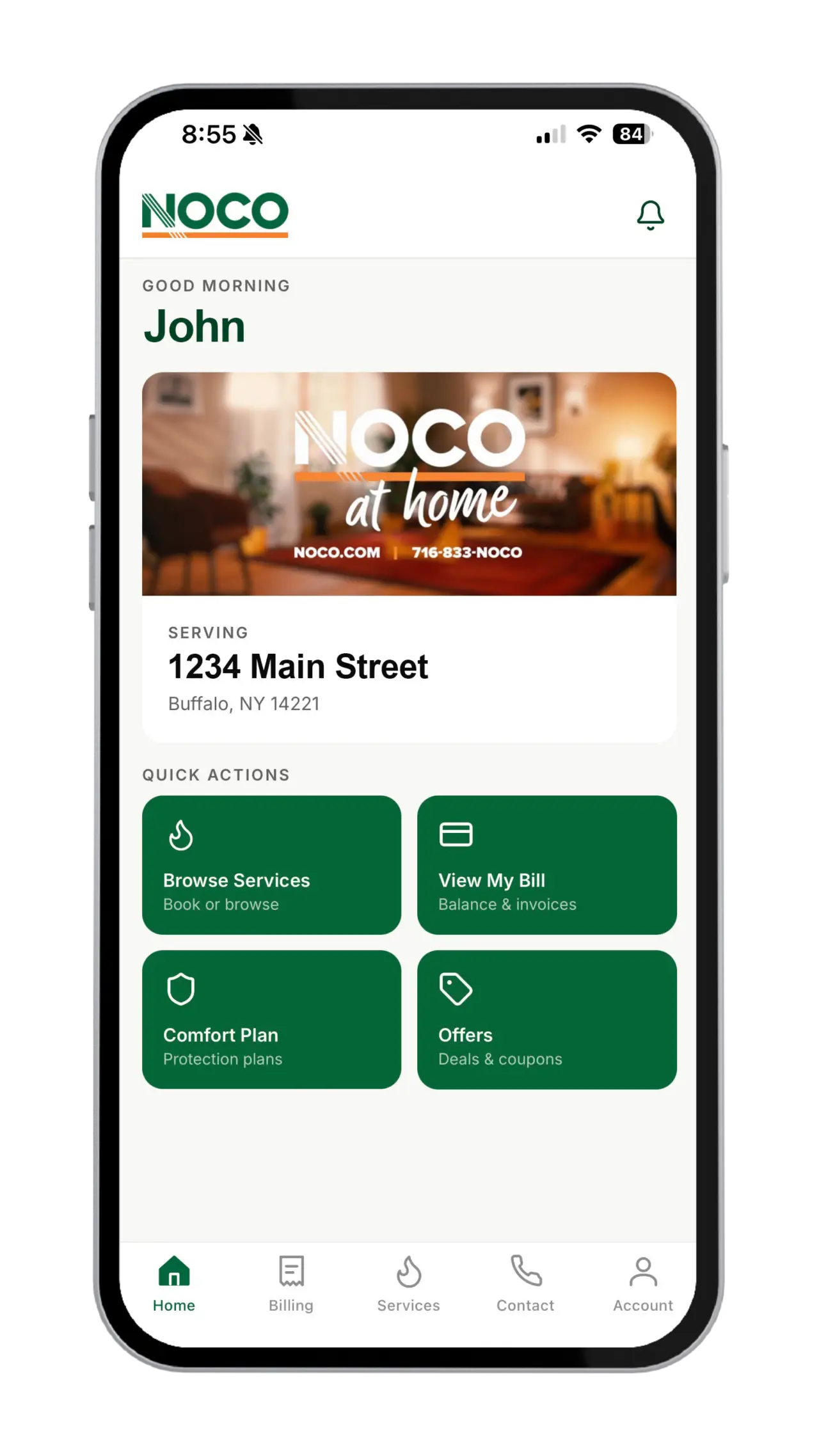 The My NOCO app open on a smartphone
