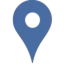 blue map pin icon on a transparent background