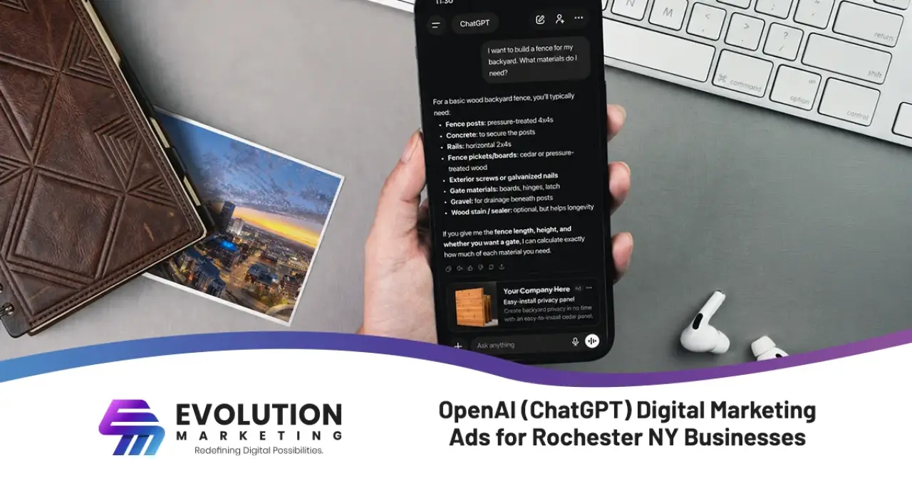 OpenAI (ChatGPT) Digital Marketing Ads for Rochester, NY Businesses