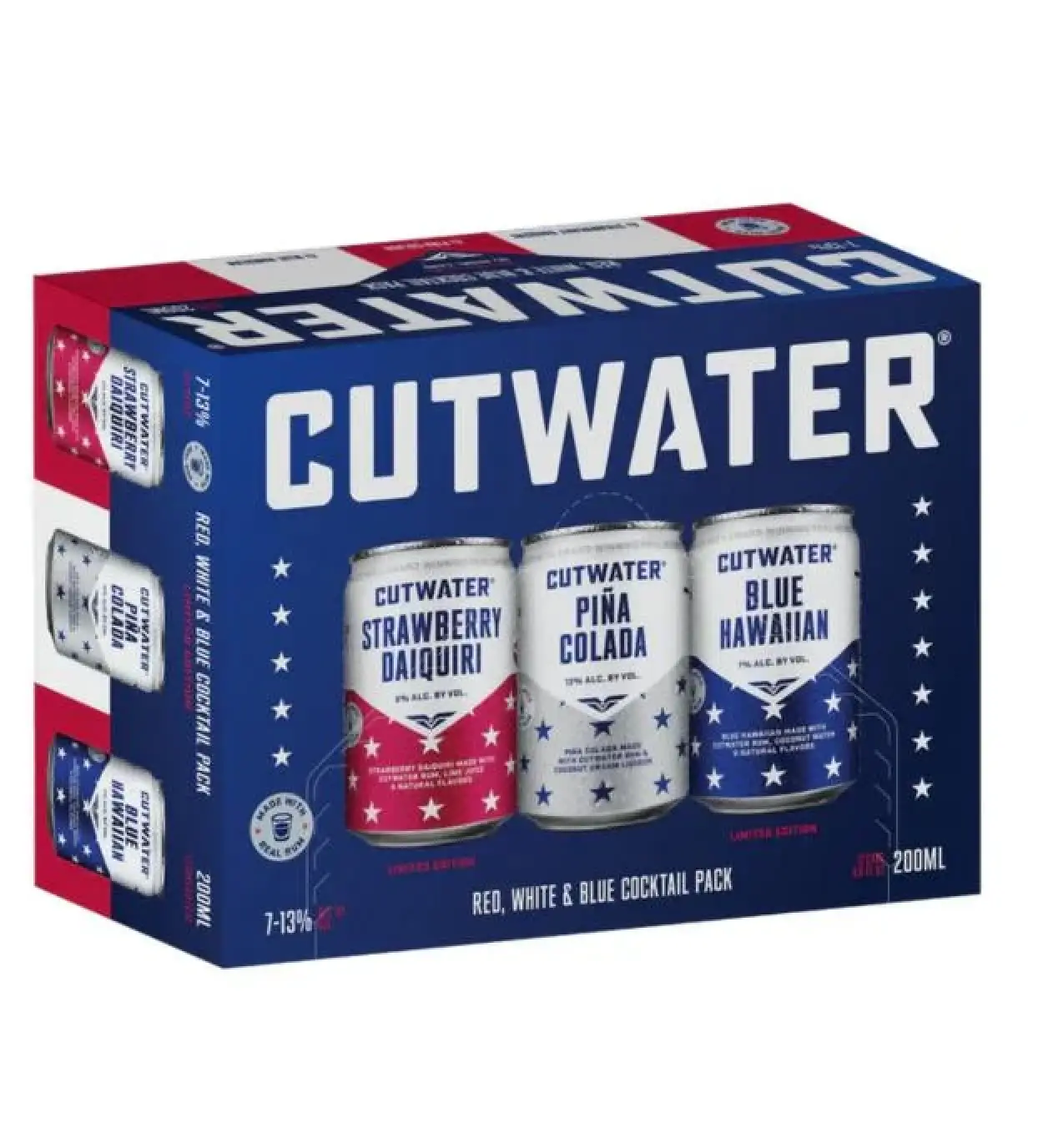 Cutwater Red, White & Blue Variety Pack 8Pk 12oz Cans