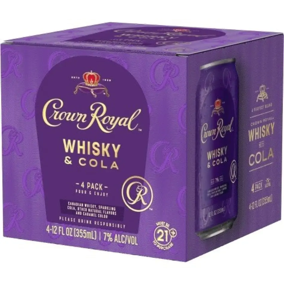 Crown Royal Whisky & Cola 4 Pack 12oz Cans