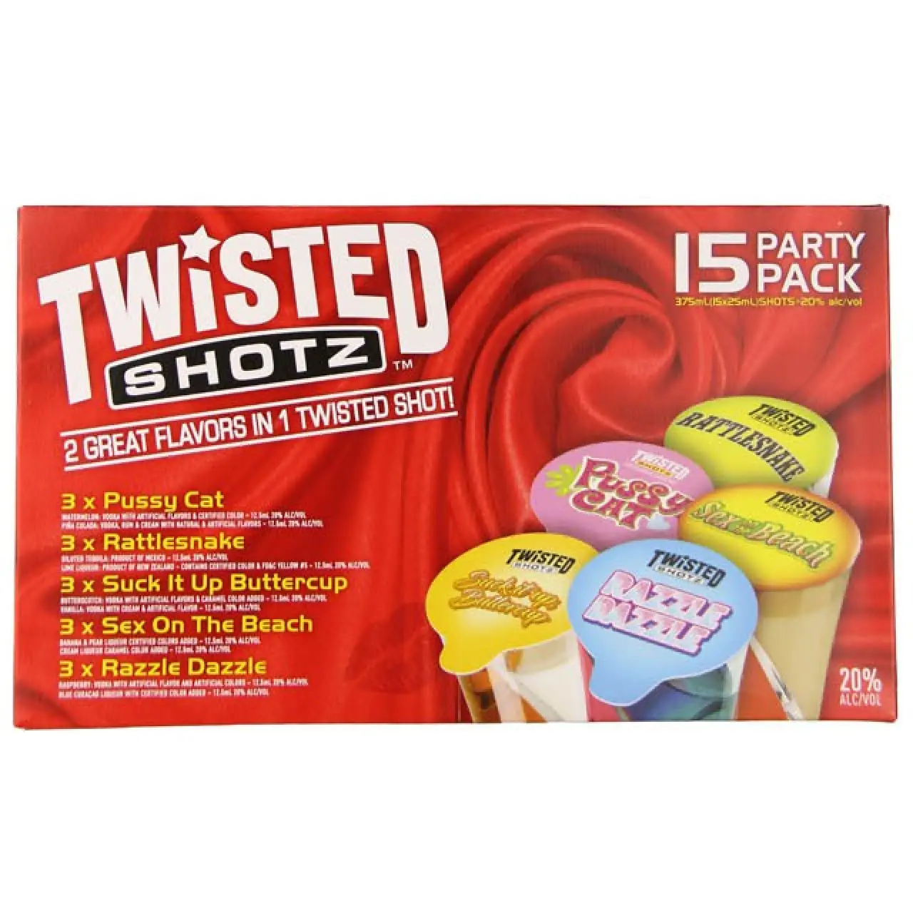 Twisted Shotz Red Party Pk