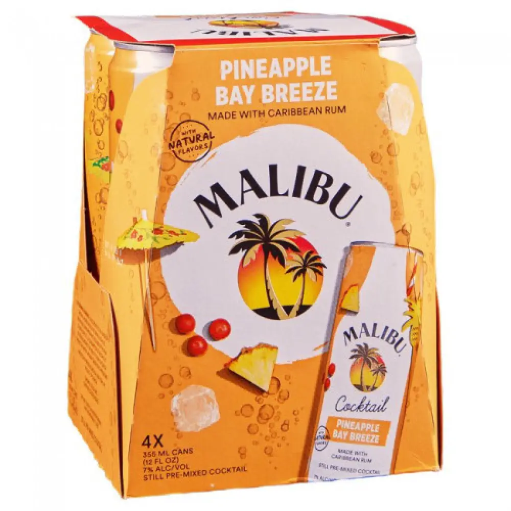 Malibu 4Pk Pineapple Bay Breez