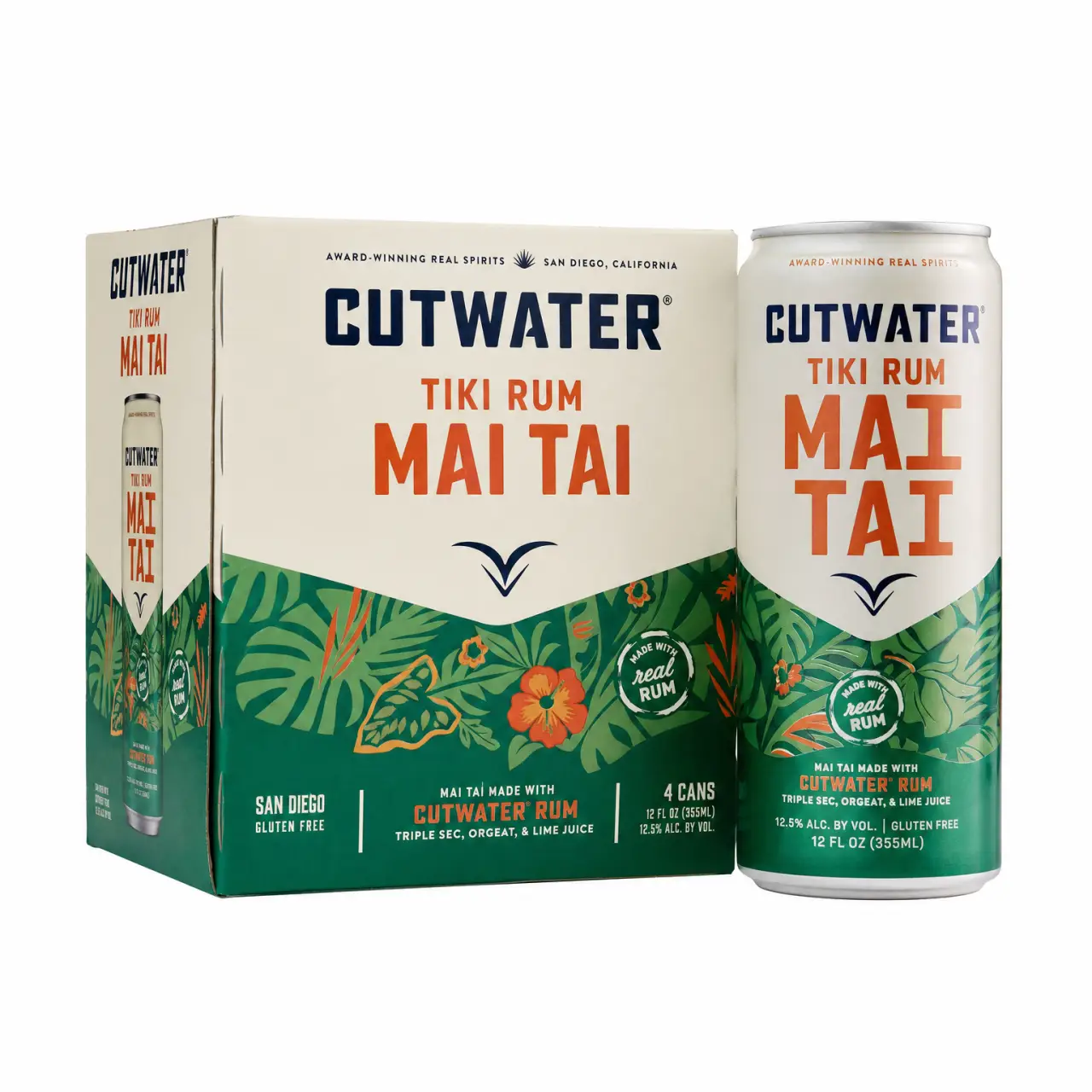 Cutwater Tiki Rum Mai Tai 4pk 12oz Cans