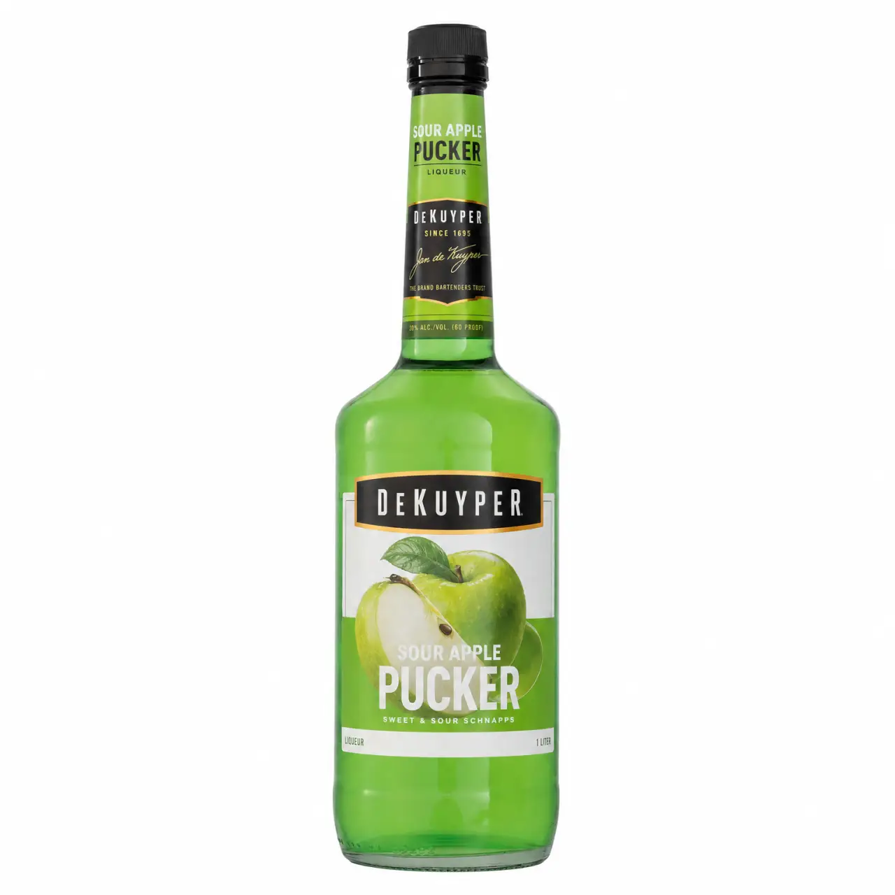 Dekuyper Sour Apple Pucker Schnapps 1L